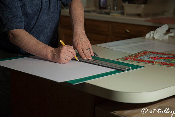 measuring for the mat cut