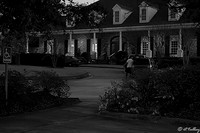 Gray Plantation Clubhouse at Dusk B/W